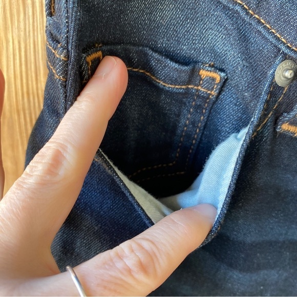 Everlane Mid Rise Skinny Dark Wash Jean - Picture 9 of 13